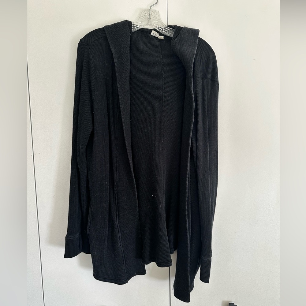TenTree Organic Cotton Black Hooded Cardigan